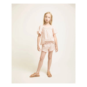 Búho - Blusa de seersucker con estampado floral | Melocotón