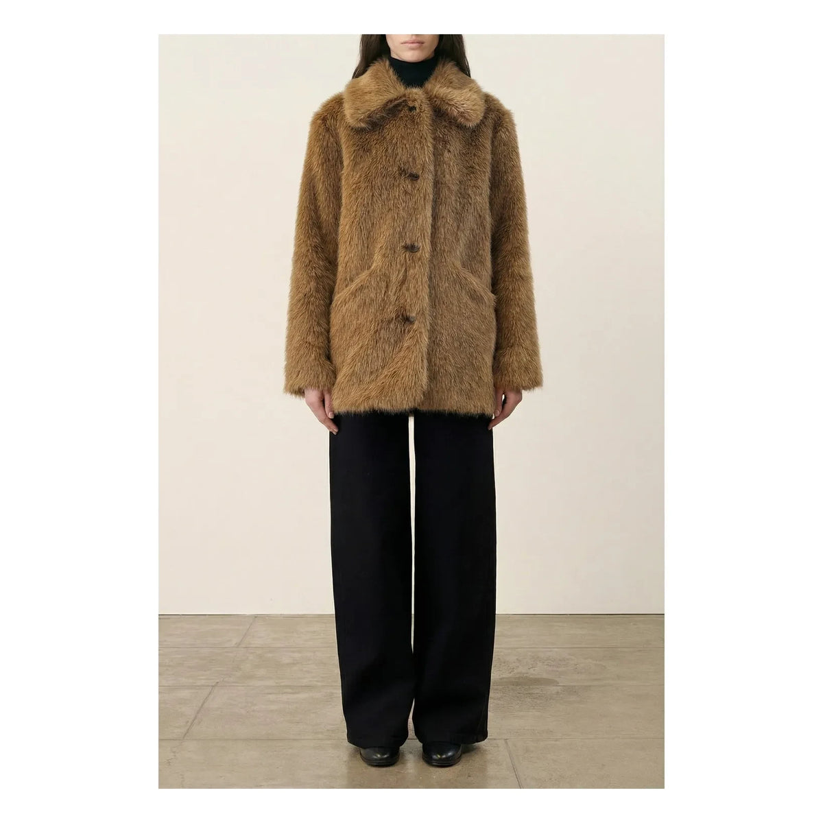 Vanessa Bruno - Abrigo de piel Fileas | Beige