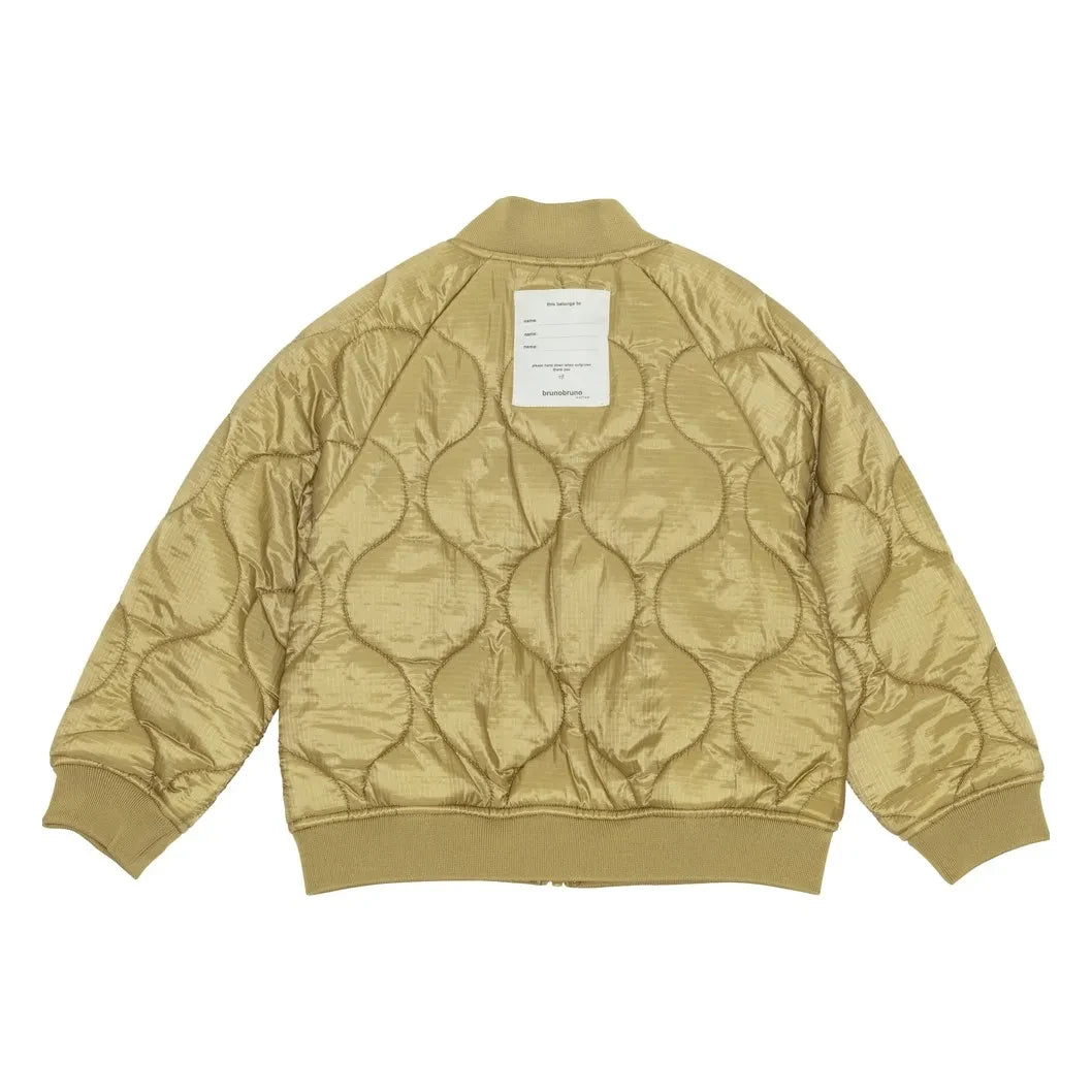 brunobruno nation - Chaqueta bomber Harrold hecha de fibras recicladas | Mostaza
