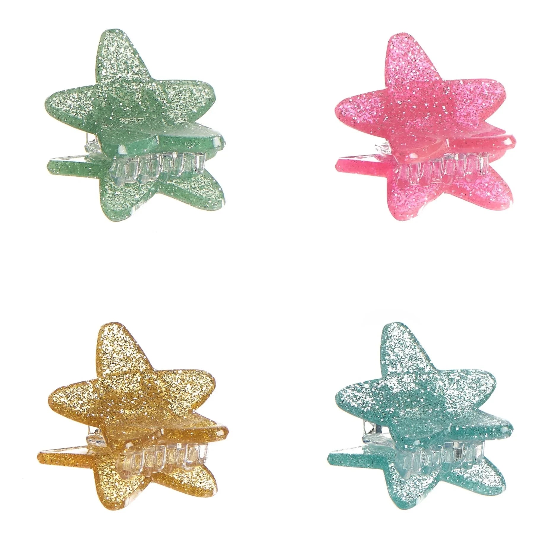Rockahula Kids - Set de 4 Pasadores con Purpurina en Forma de Estrella | Dorado