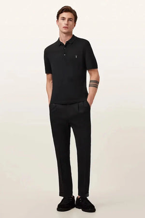 AllSaints Camiseta polo de lana para hombre MODE