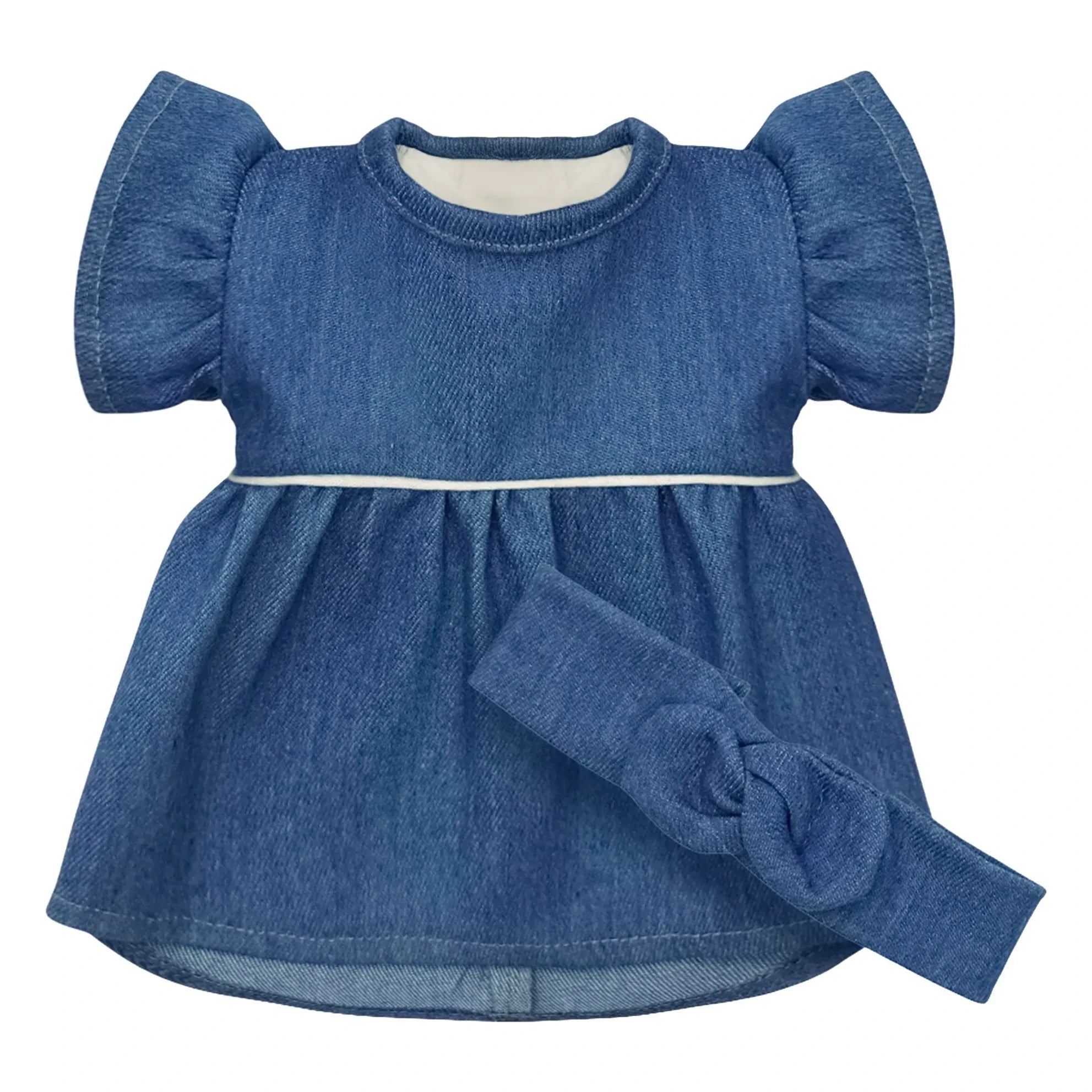 Minikane - Ropa de muñeca Vestiaire - Vestido Daisy y diadema de gasa de algodón | Denim