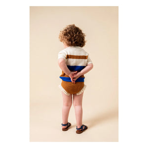 birinit - Camiseta Fina de Malla con Bloques de Color | Caramelo