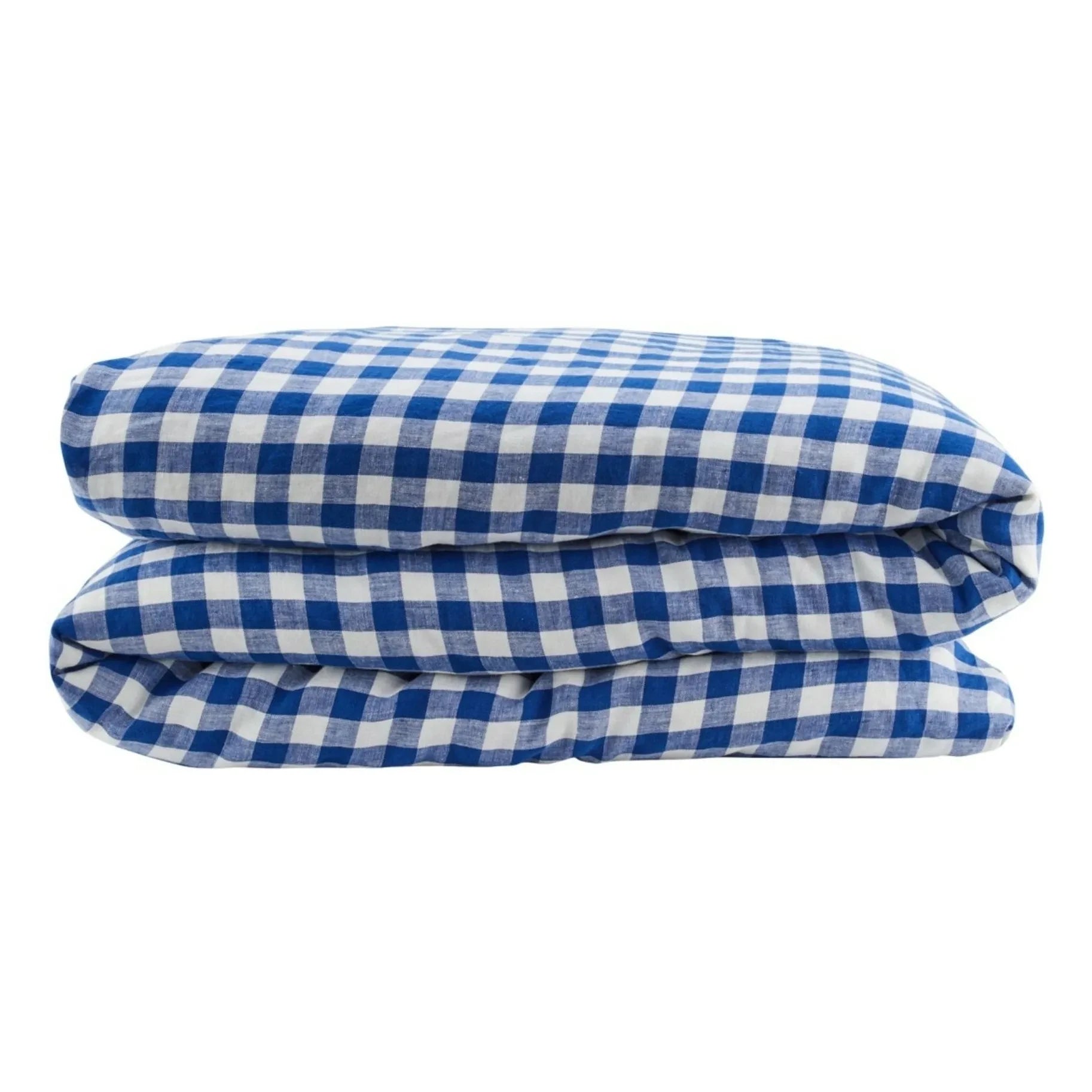 Gabrielle Paris - Funda nórdica de lino lavado Vichy | Azul