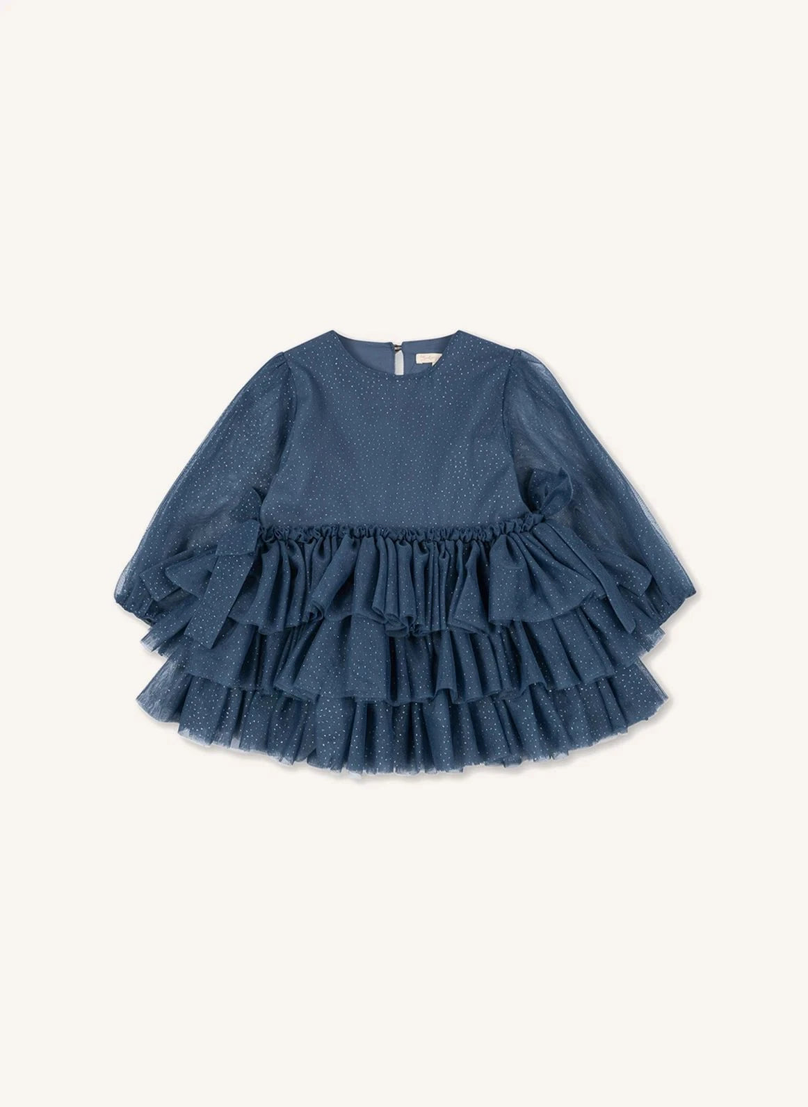 Konges Sløjd - Vestido con volantes Fay Fibra reciclada | Azul