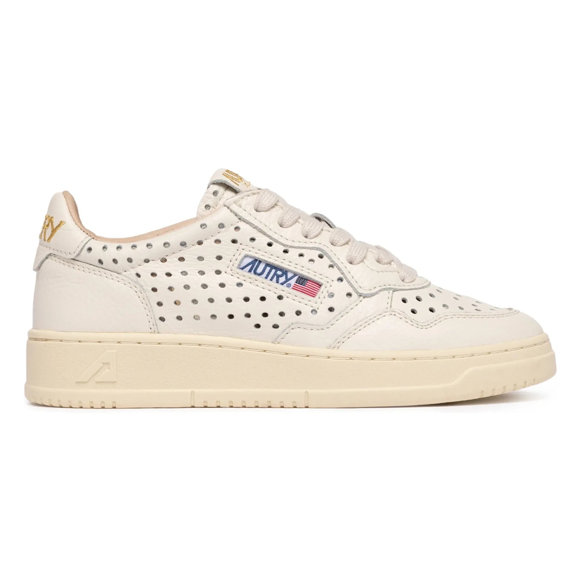 Autry - Zapatillas bajas Medalist de piel perforada | Crema