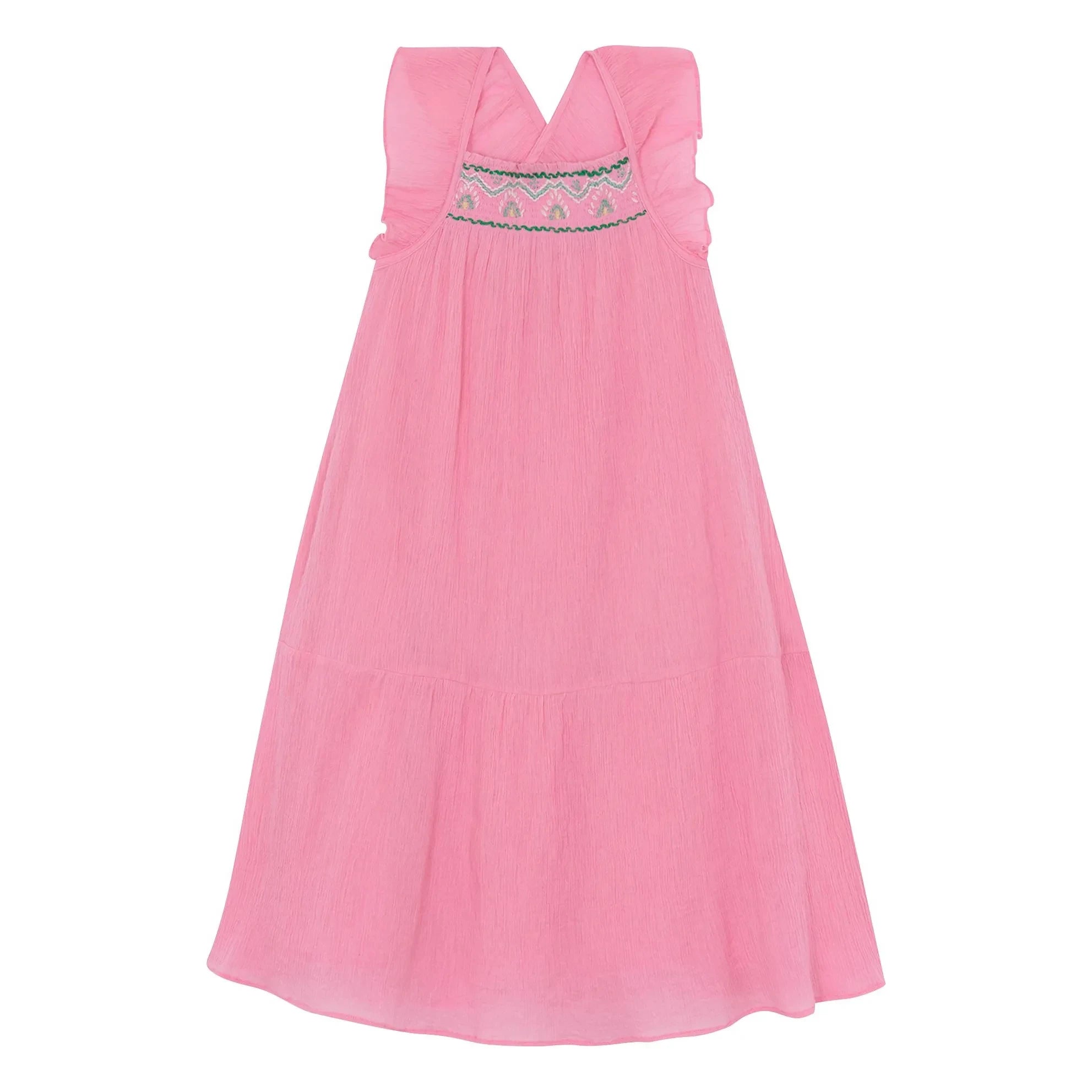 Bonton - Vestido con fruncido Neptune | Rosa chicle