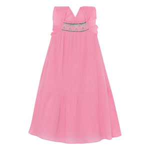 Bonton - Vestido con fruncido Neptune | Rosa chicle