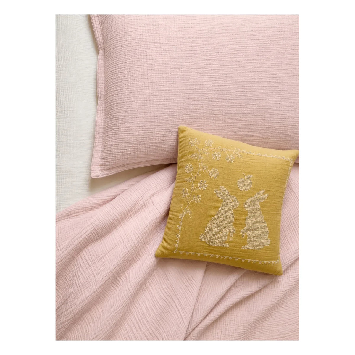 Editions Aimable - Paulette juego de funda nórdica | Dragée Rosa Gasa