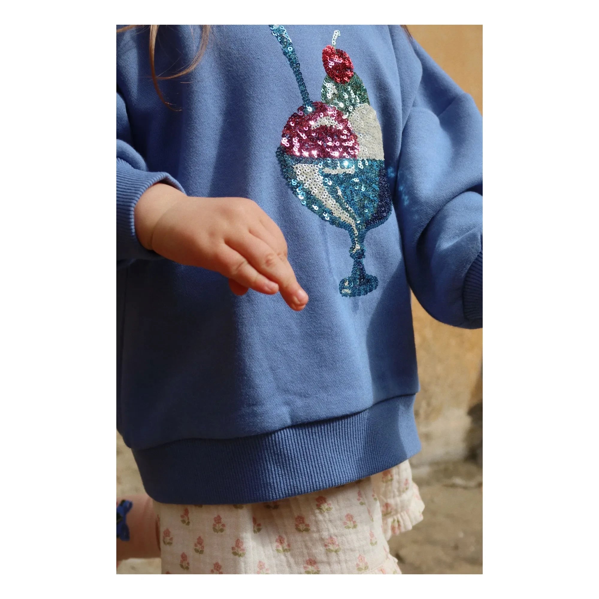 Konges Sløjd - Sudadera Loumilla Glaces Algodón Orgánico | Azul
