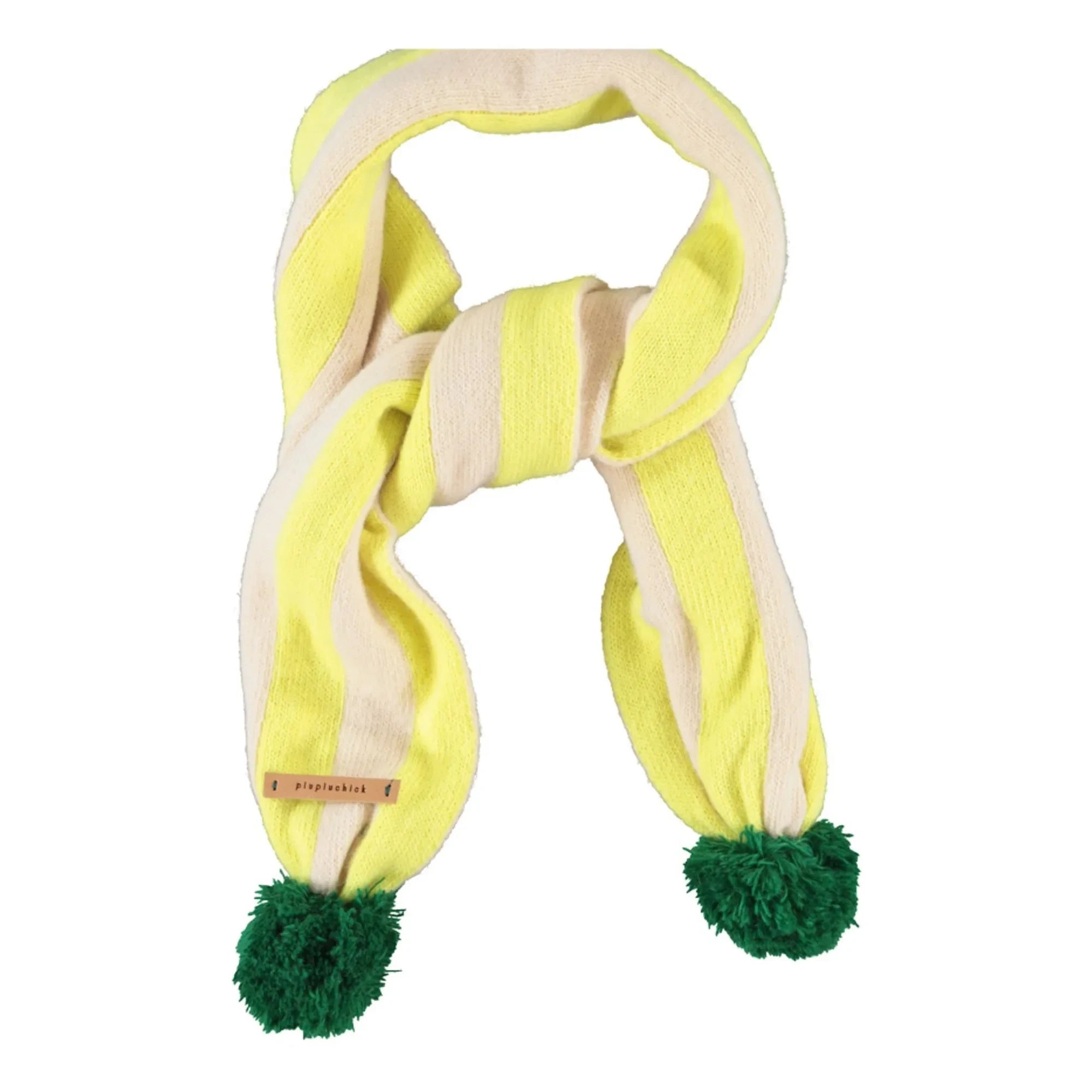 Piupiuchick - Bufanda de Rayas Amarillo Flúor