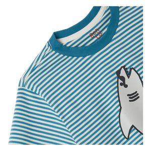 Fabula - Camiseta Tiburón Rayado | Azul