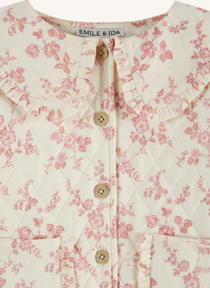 Emile et Ida - Chaqueta acolchada Fleurie de algodón orgánico | Crudo