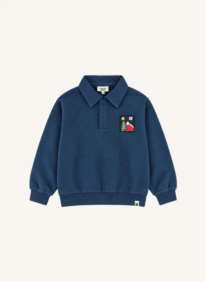 Hundred Pieces - Phoenix Mountain Sudadera de Algodón Orgánico | Gris azul