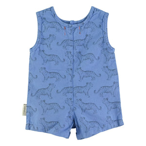 Piupiuchick - Mono de algodón orgánico con estampado de tigre | Azul