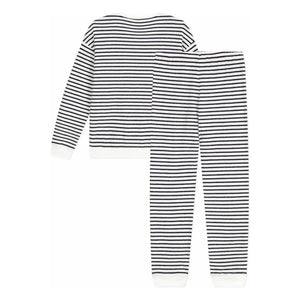 Petit Bateau - Pijama de toalla de rayas | Crudo