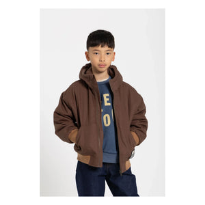 Hundred Pieces - Chaqueta con capucha mate | Marrón