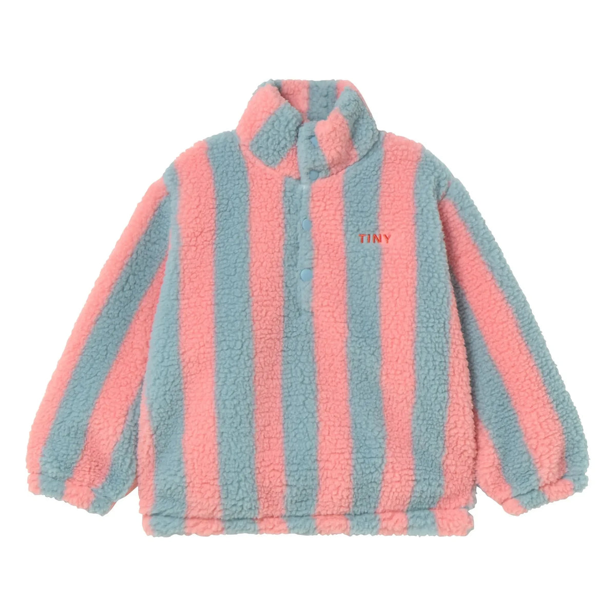 Tinycottons - Sudadera sherpa a rayas | Rosa