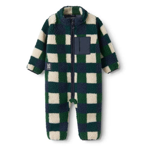 Liewood - Chaqueta de fibra reciclada estilo sherpa Nolano a cuadros | Azul marino