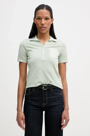Camiseta de mujer de algodón con cuello de polo Marc O'Polo