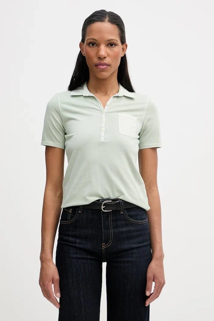 Camiseta de mujer de algodón con cuello de polo Marc O'Polo