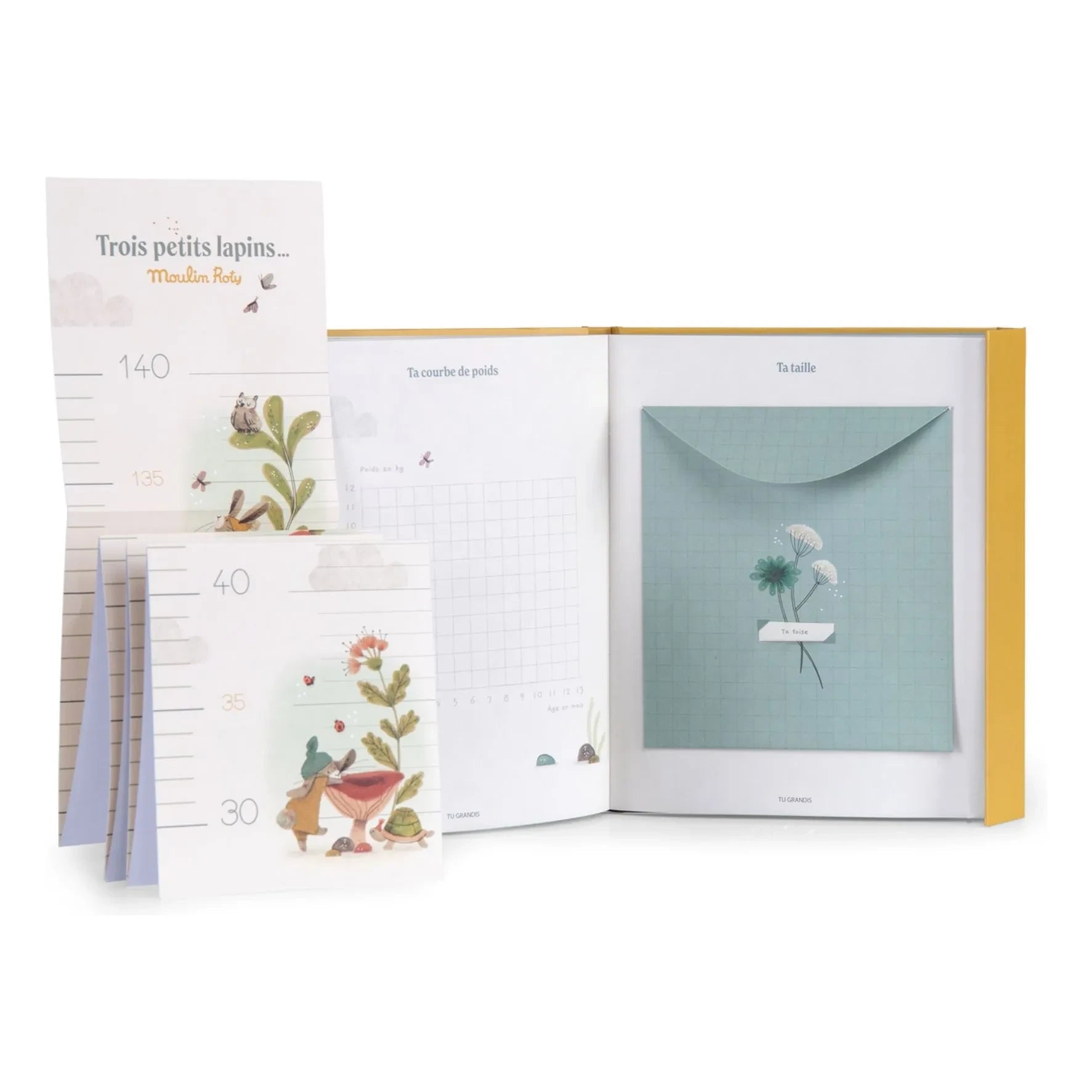 Moulin Roty - Libro de nacimiento - Trois petits lapins