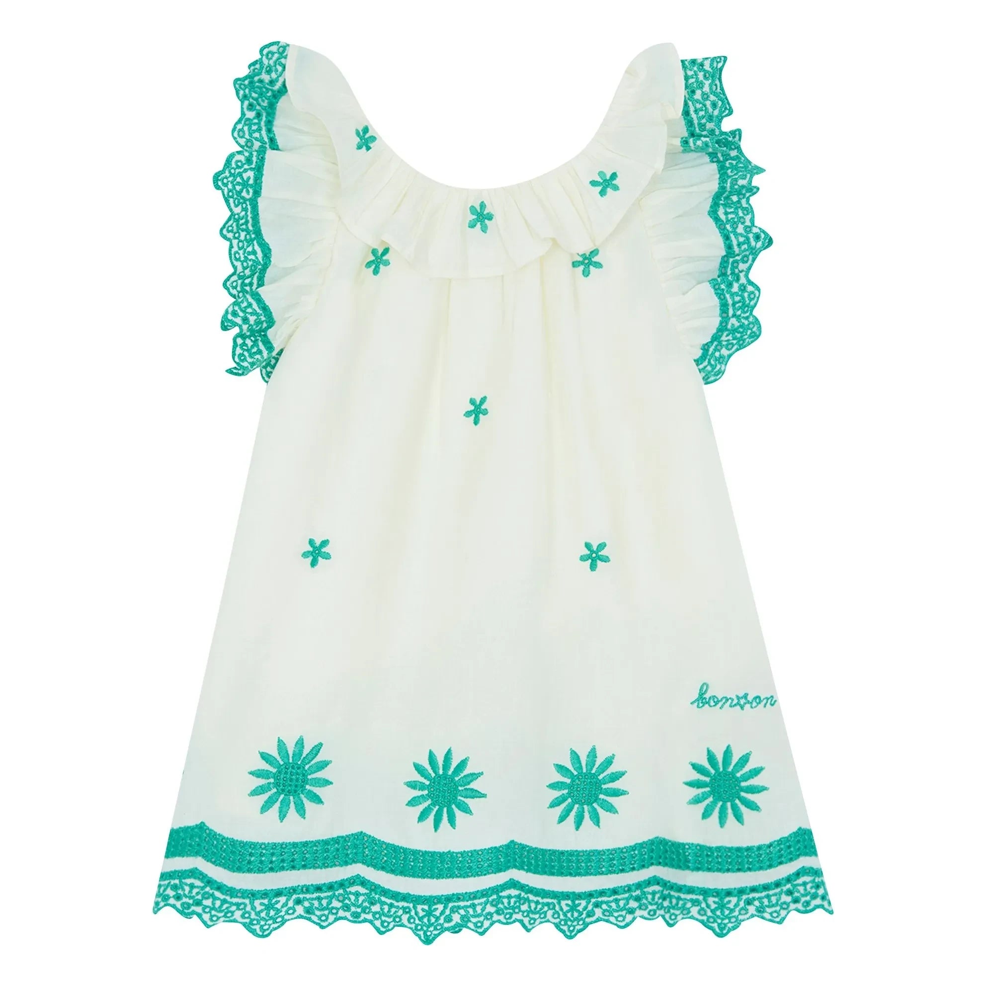 Bonton - Vestido Bordado Anna | Crudo