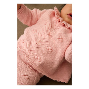 Louise Misha - Jersey Elvina con cuello con volantes | Rosa