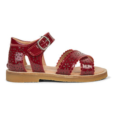 Petit Nord - Sandalias Scallop Flower | Rojo cereza