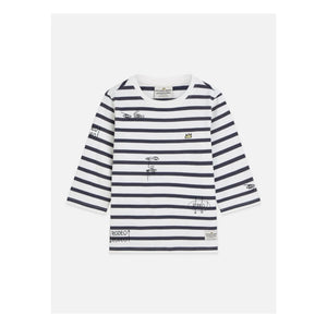 Scotch & Soda - Camiseta de rayas Bretón Basquiat | Azul marino