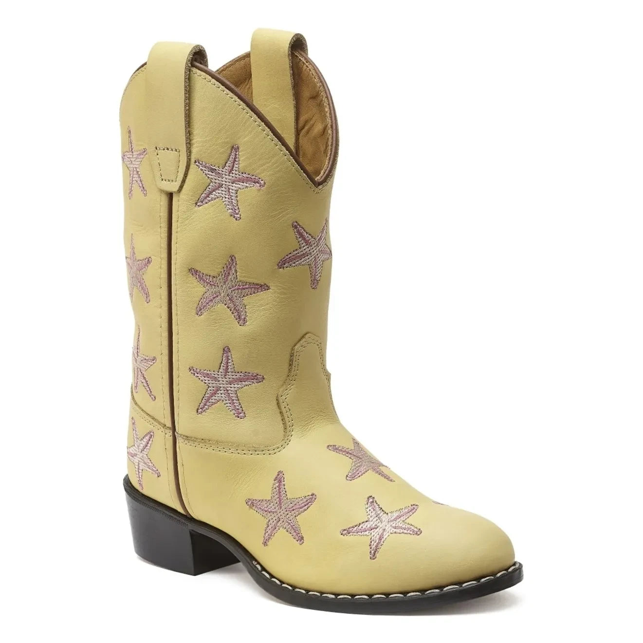 Bootstock - Botas cowboy de piel Starfish | Amarillo pálido
