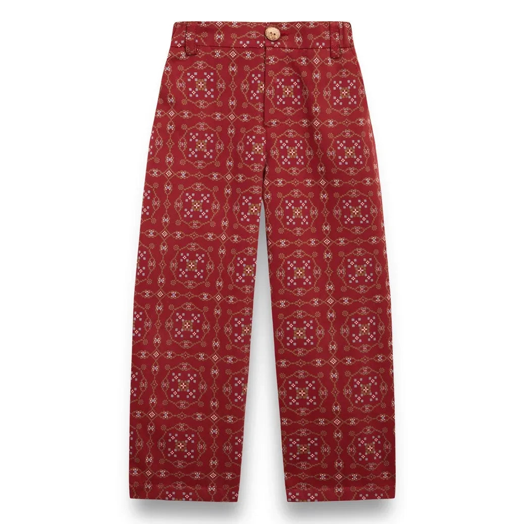 birinit - Pantalón Ribera de algodón orgánico | Burdeos