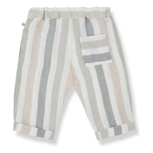 1+ in the family - Regencos Pantalón de lino a rayas | Crudo