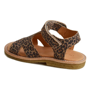 du Loua - Sandalias de ante con estampado de leopardo Du Alfie | Marrón