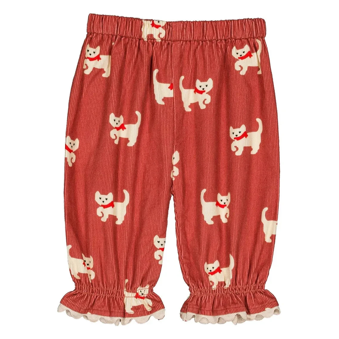 Hola Simone - Pantalones acampanados de pana para gatos | Rojo óxido