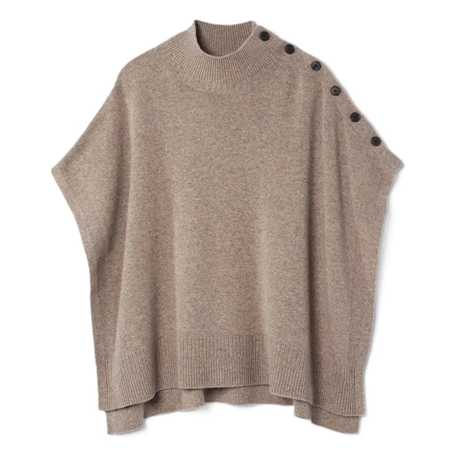 Bompard - Capa de cachemira con botones | Beige