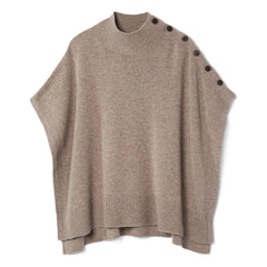 Bompard - Capa de cachemira con botones | Beige