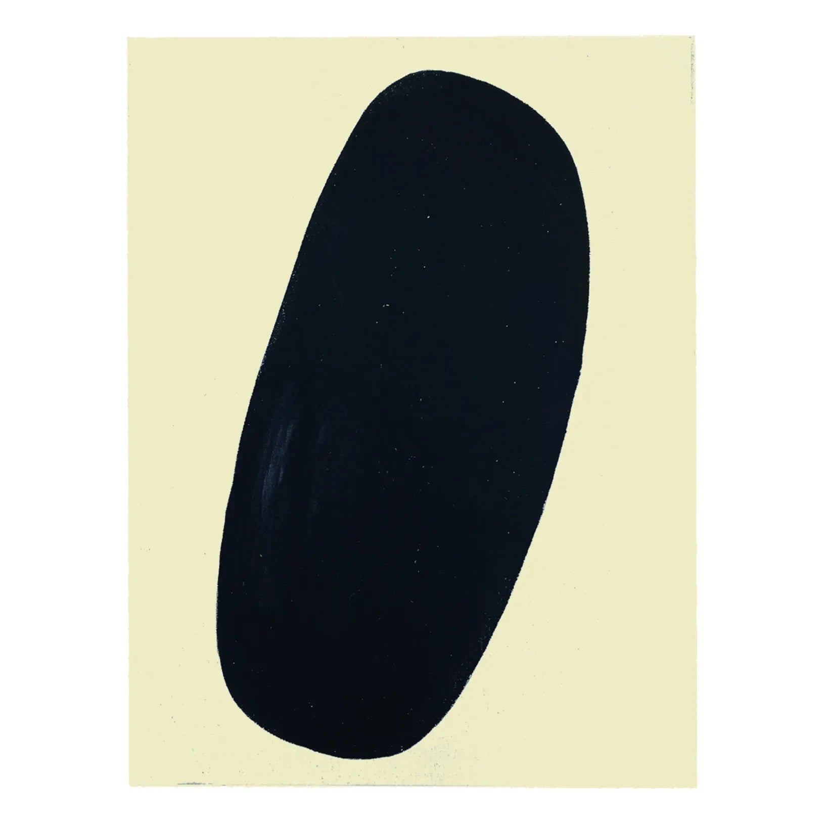 Opjet - Cuadro ovalado negro sobre lino