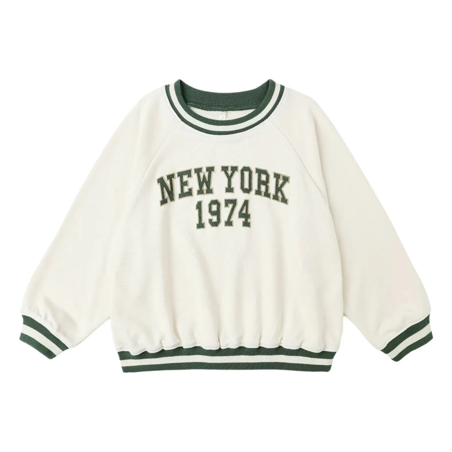 Rylee + Cru - Sudadera Raglán New York Mini | Crudo
