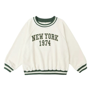 Rylee + Cru - Sudadera Raglán New York Mini | Crudo