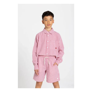 Smallable Kid - Camisa a rayas | Rojo cereza