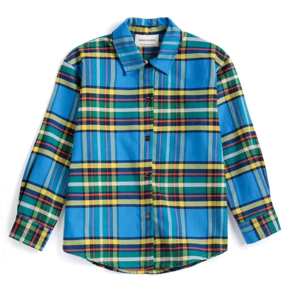 Bobo Choses - Camisa de cuadros escoceses | Azul