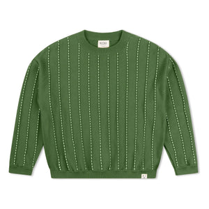 Matona - Jersey de algodón orgánico a rayas | Verde