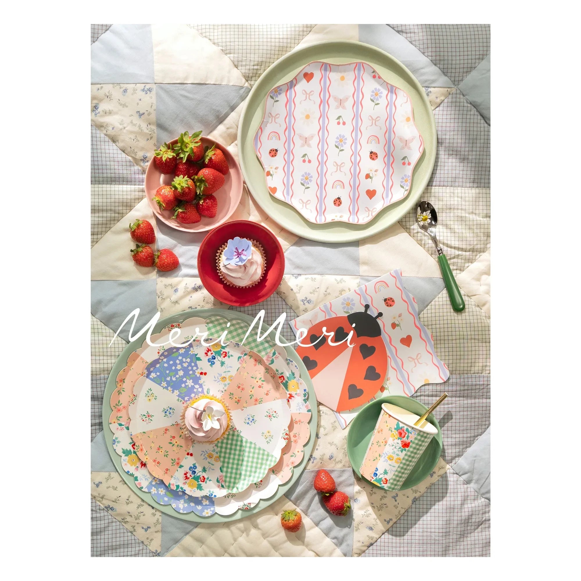 Meri Meri - Platos de patchwork - Set de 8