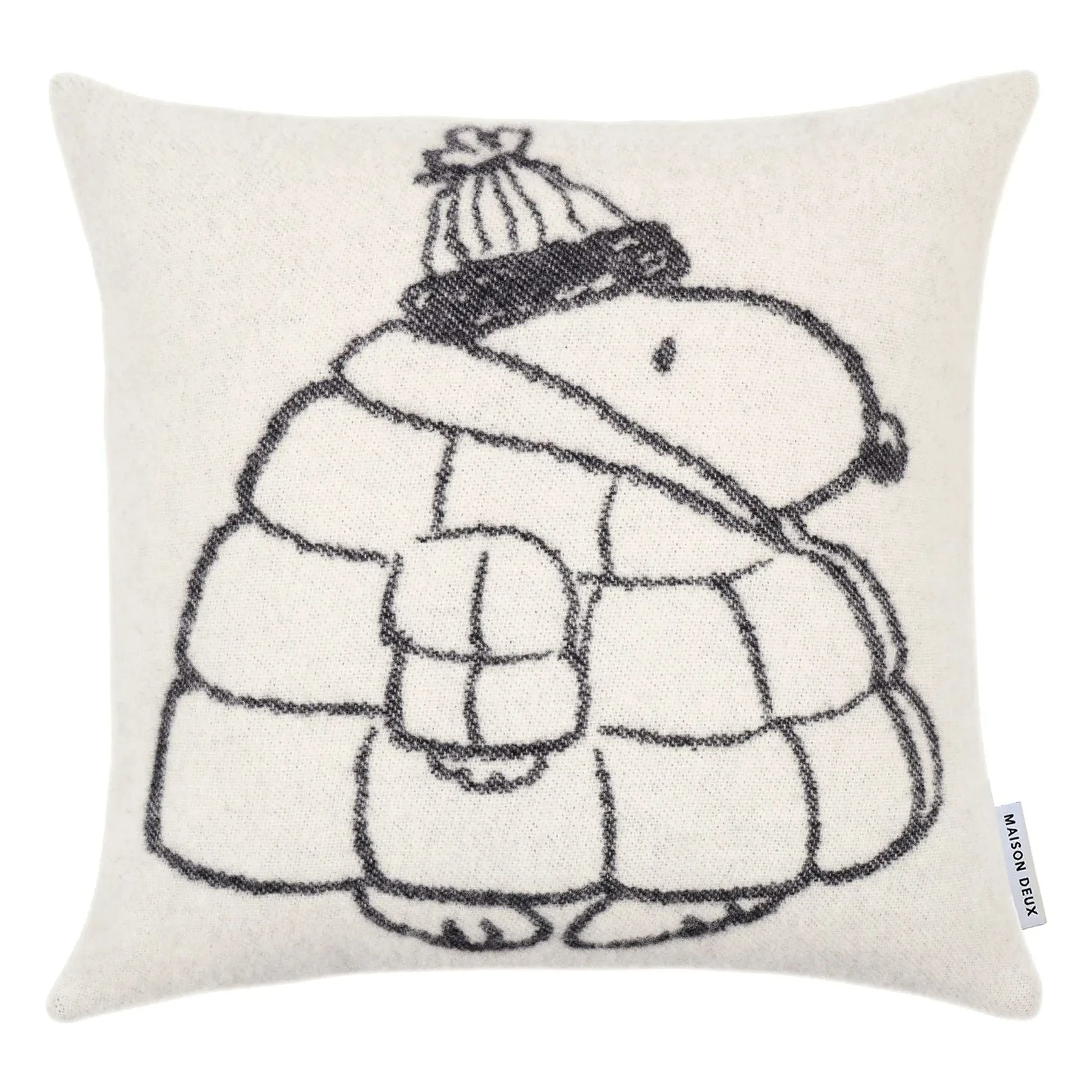 Maison Deux - Funda de almohada de edredón de cacahuetes | Blanco