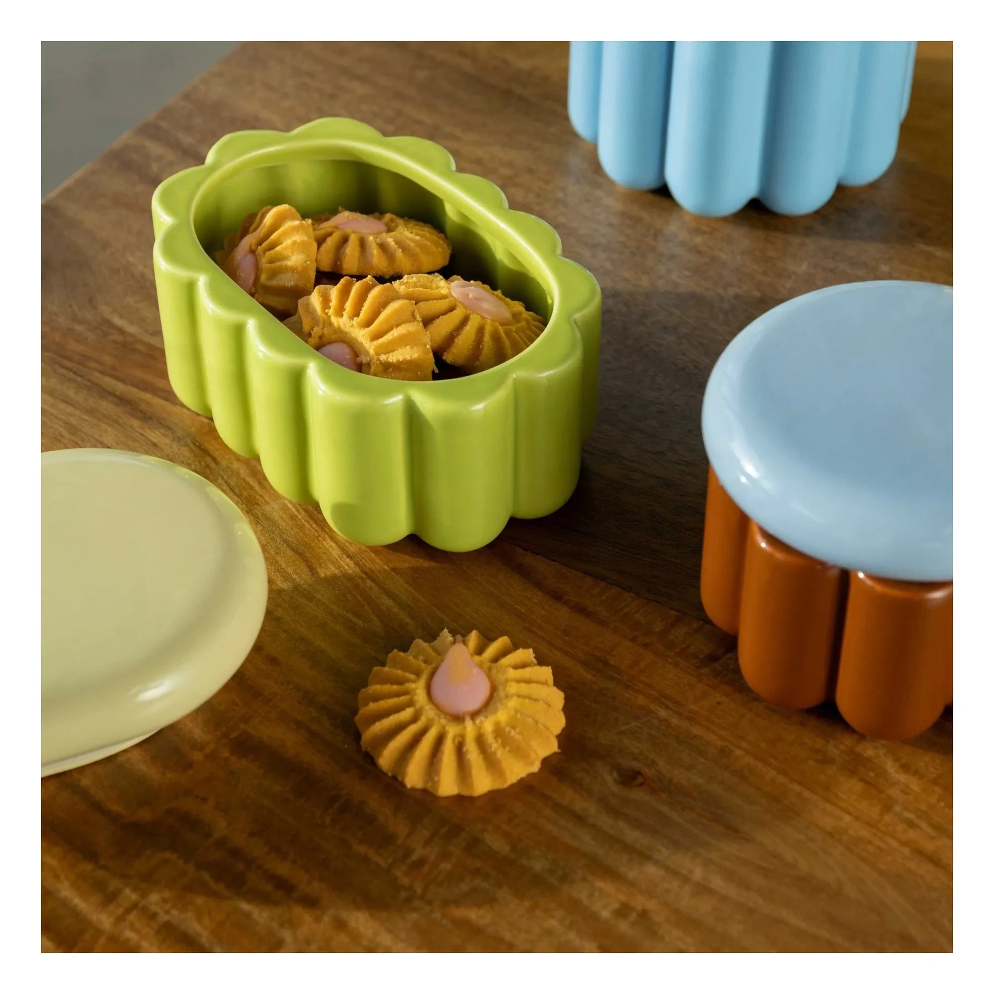 &Klevering - Caja de almacenamiento rectangular Charlo | Verde