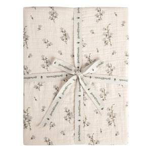 garbo&friends - Sábana Bajera de Muselina de Algodón Bluebell | Crema