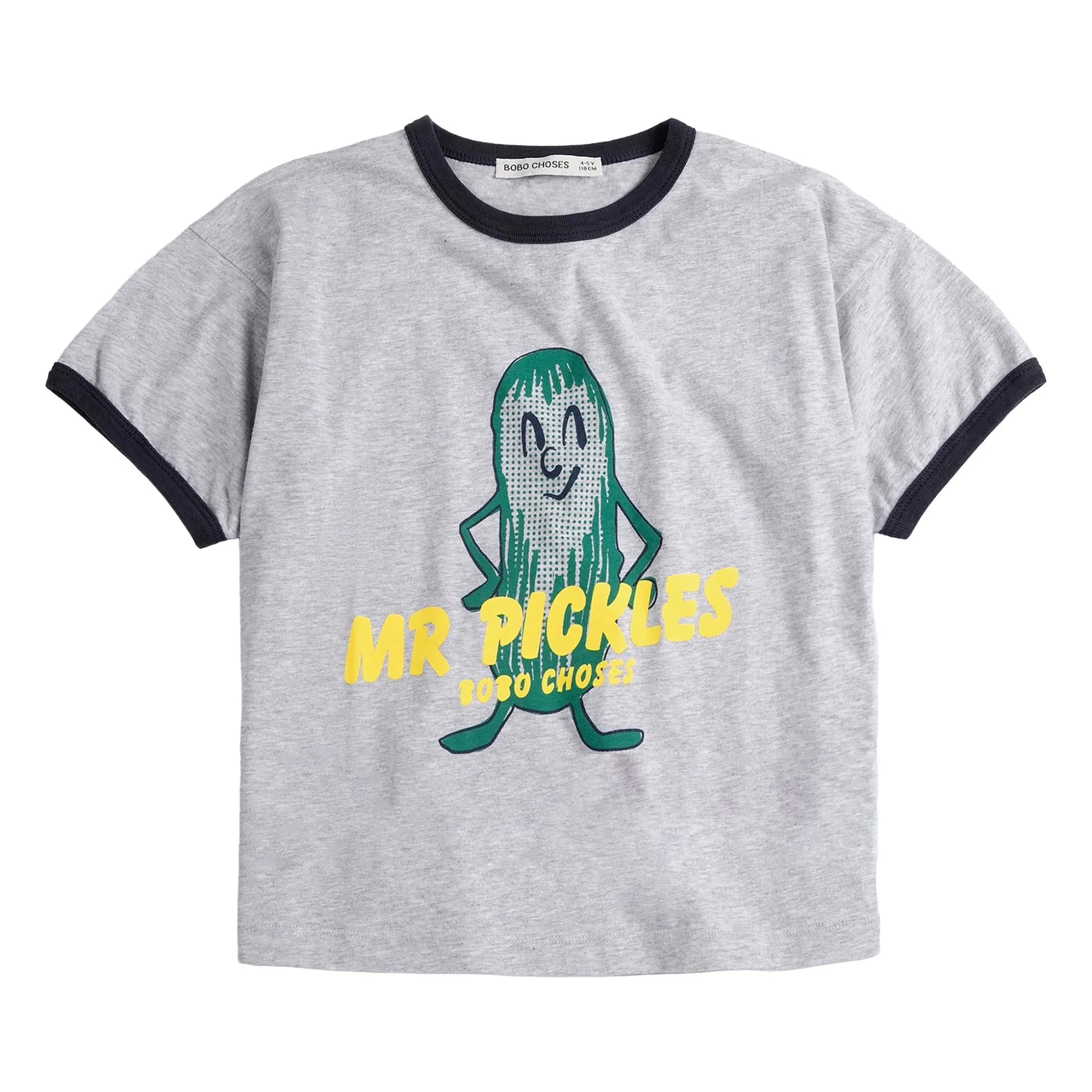 Bobo Choses - Camiseta de algodón orgánico Mr. Pickles | Gris jaspeado