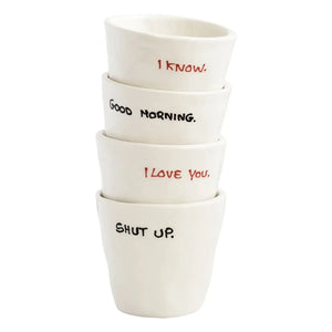 Anna + Nina - Taza de café espresso Good Morning | Blanco