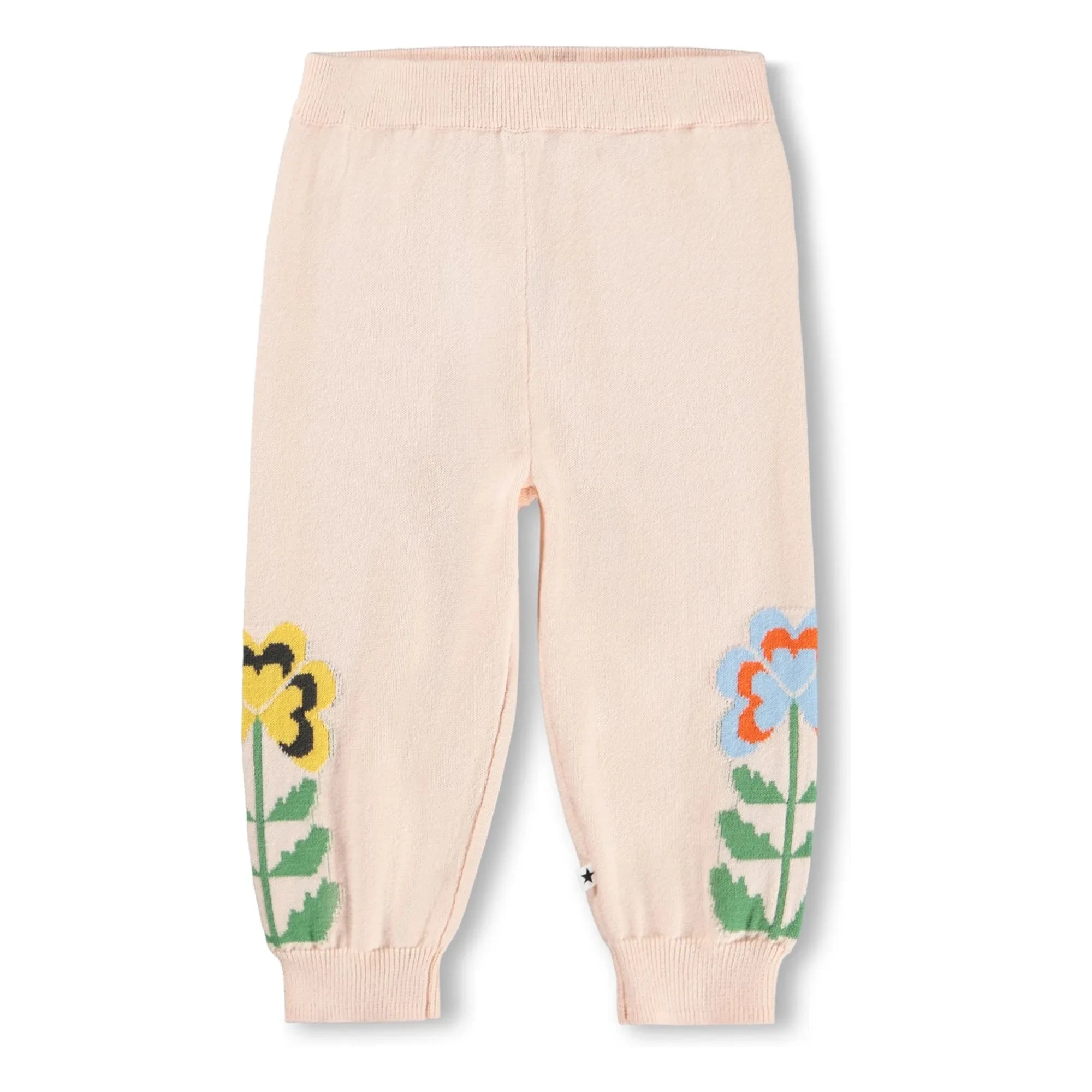 Molo - Pantalones de chándal de algodón orgánico con estampado floral | Rosa claro